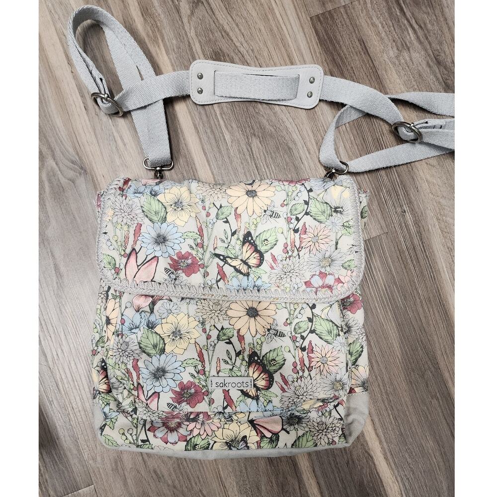 Sakroots Olympic Convertible Backpack Adjustable Straps Blush in Bloom